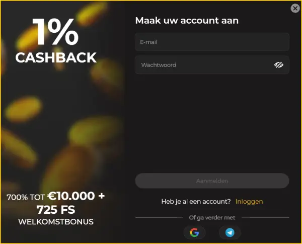 Spinstar.bet Casino Registratie